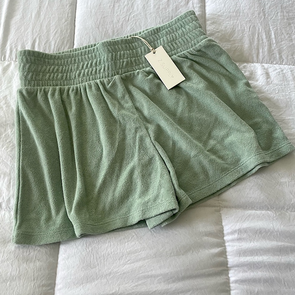 NWT Z Supply high waist terry shorts. Size small